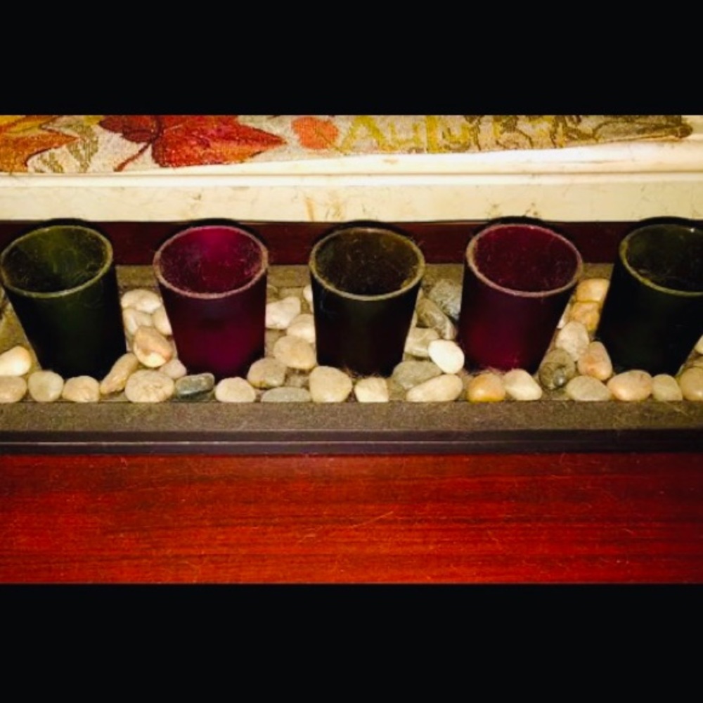 Fire, Earth & Water Elementals Votive Candle Tray